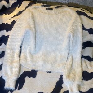 White Fuzzy Sweater top